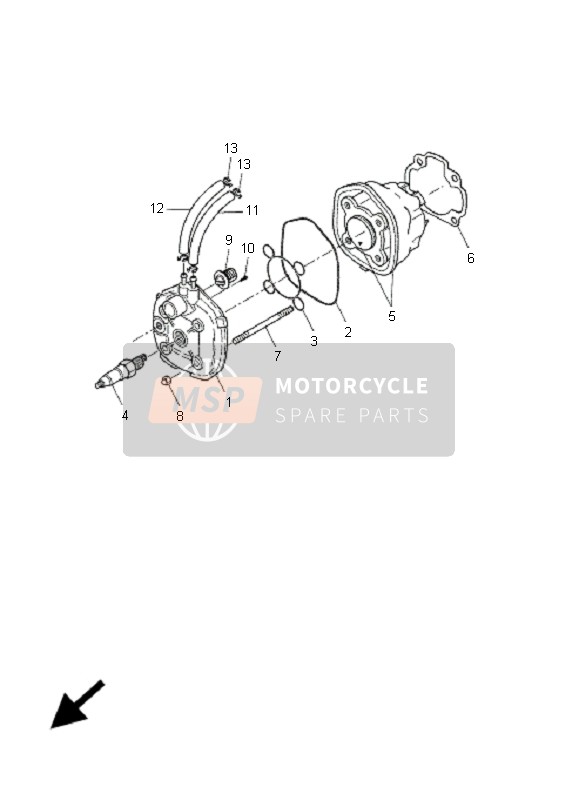 Yamaha CS50-LC JOGR 2005 Cylinder for a 2005 Yamaha CS50-LC JOGR